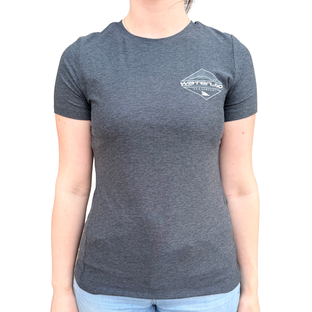 Waterloo Women's Tee - Charcoal - Diamond Logo