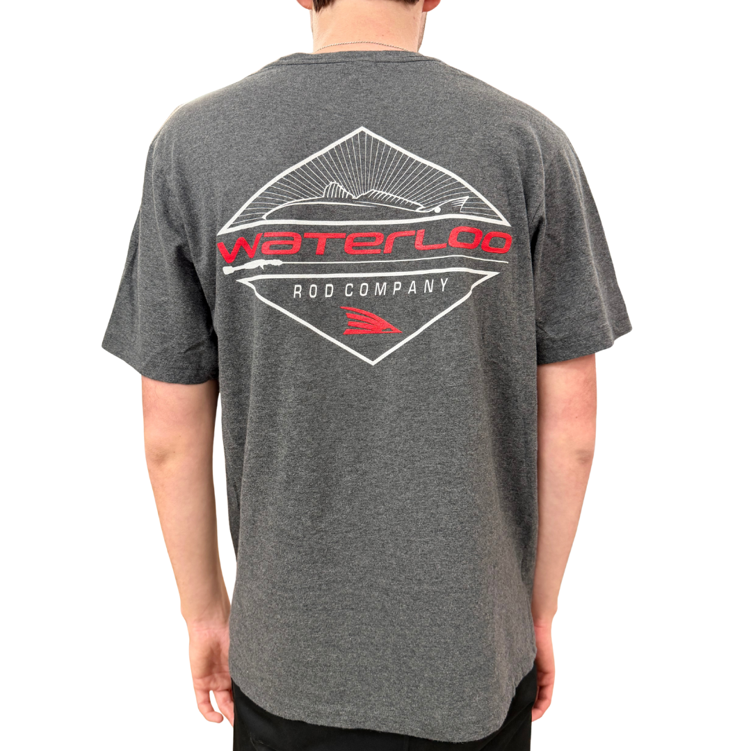 Waterloo Charcoal Cotton T-Shirt - Diamond Logo