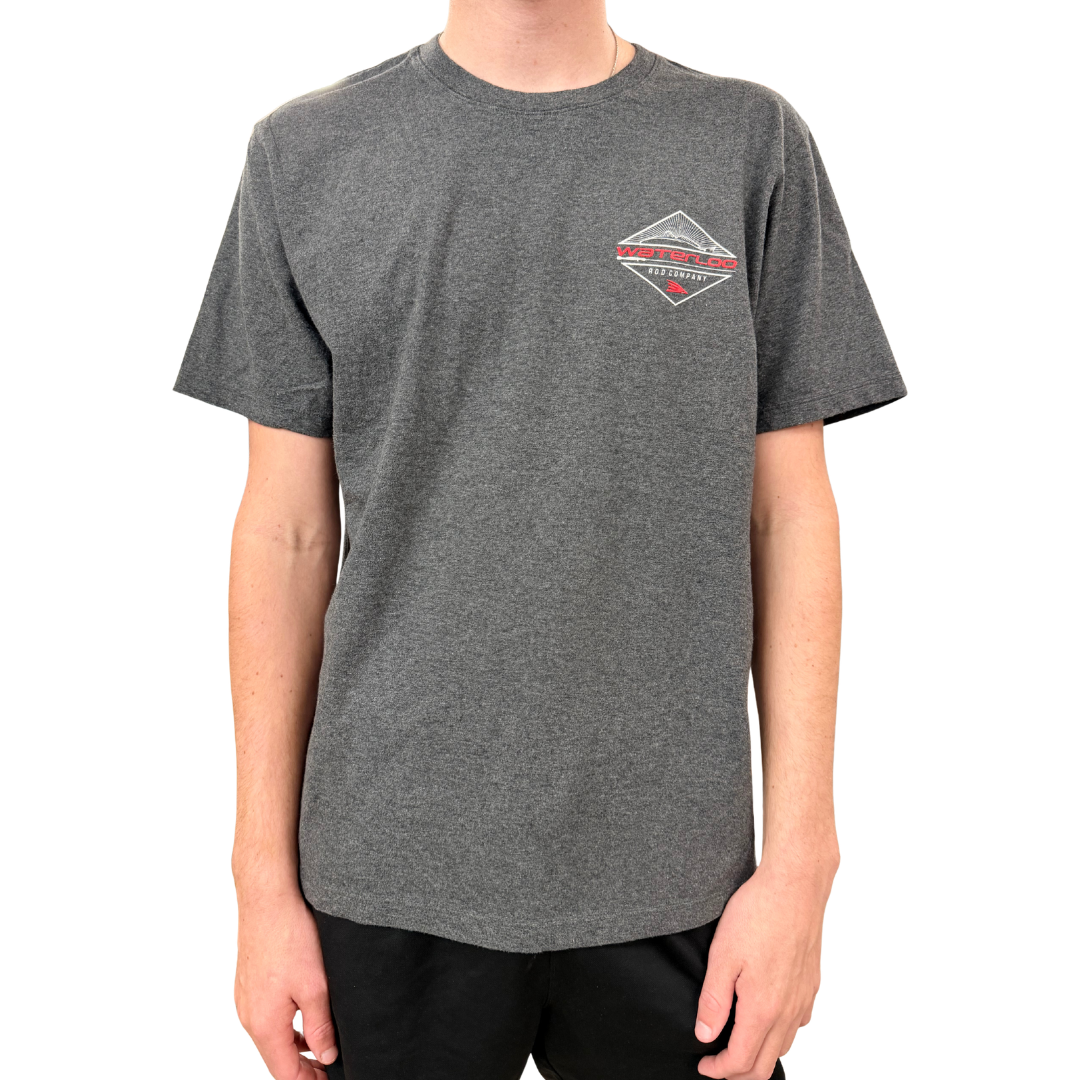 Waterloo Charcoal Cotton T-Shirt - Diamond Logo