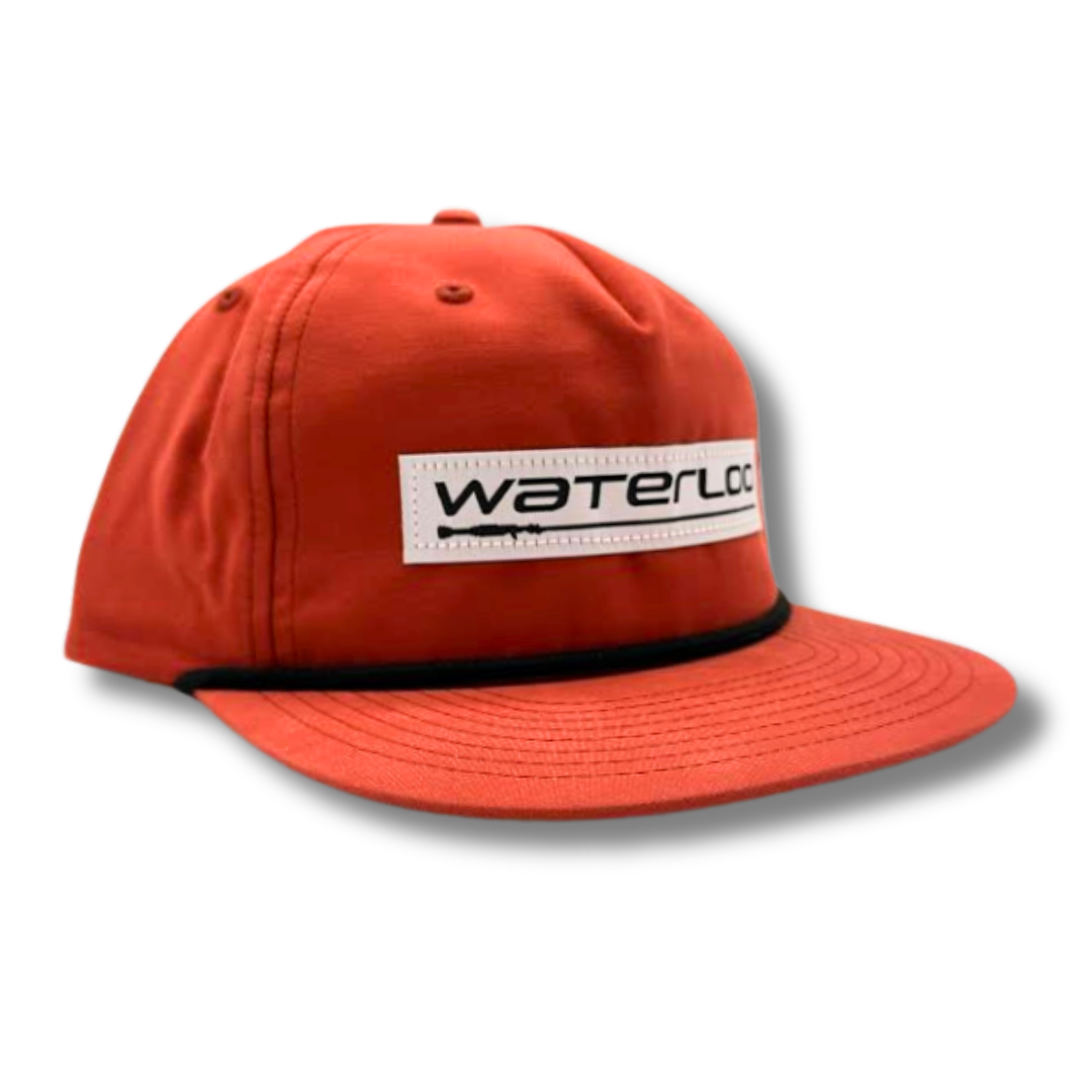 Waterloo Dark Orange and Black Rope Cap - Performance Logo – Waterloo Rods