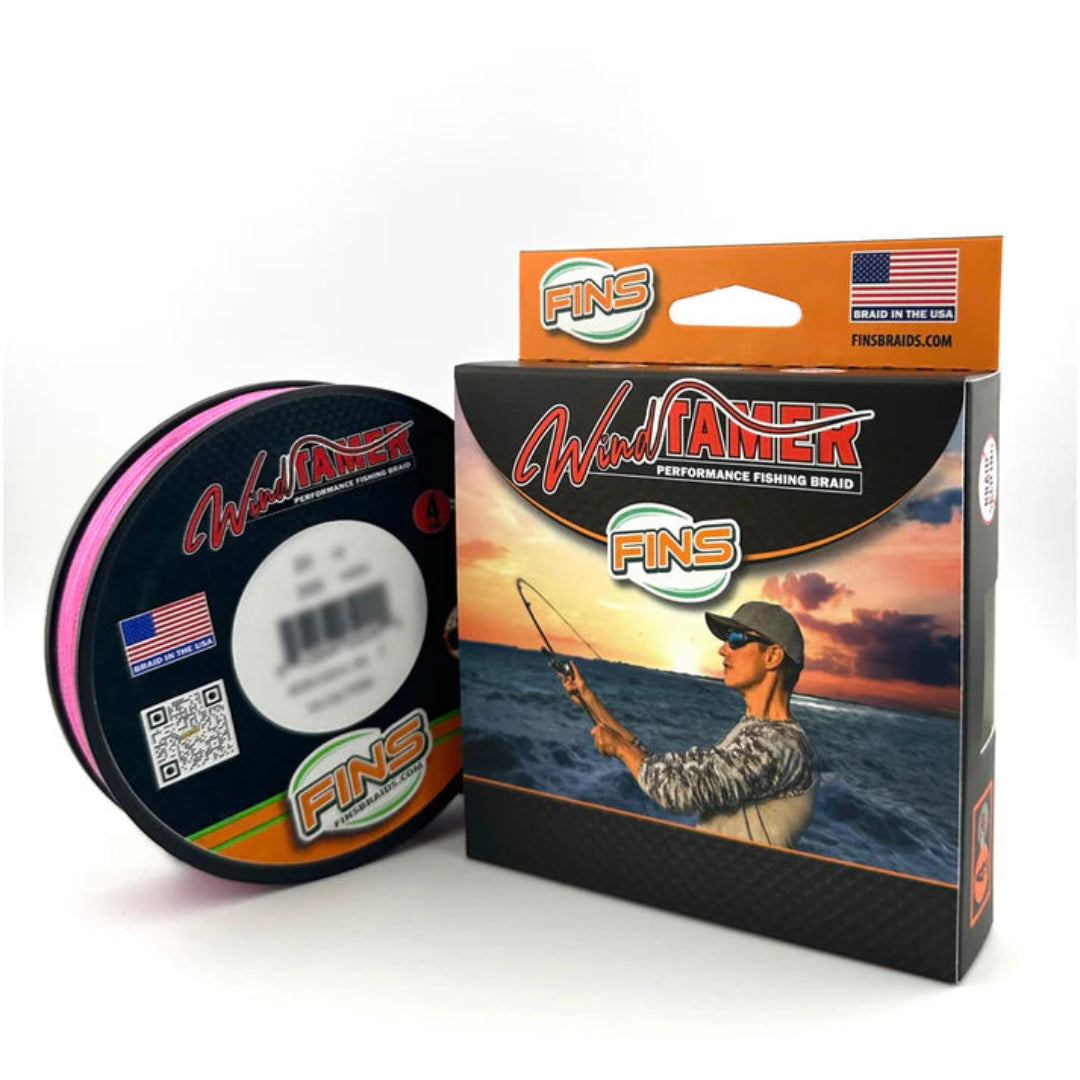 FINS Windtamer Hi-VIz PINK 20lb 150yds