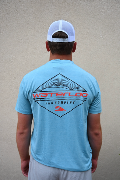 Waterloo Sky Blue Performance Short Sleeve Shirt - Diamond Logo