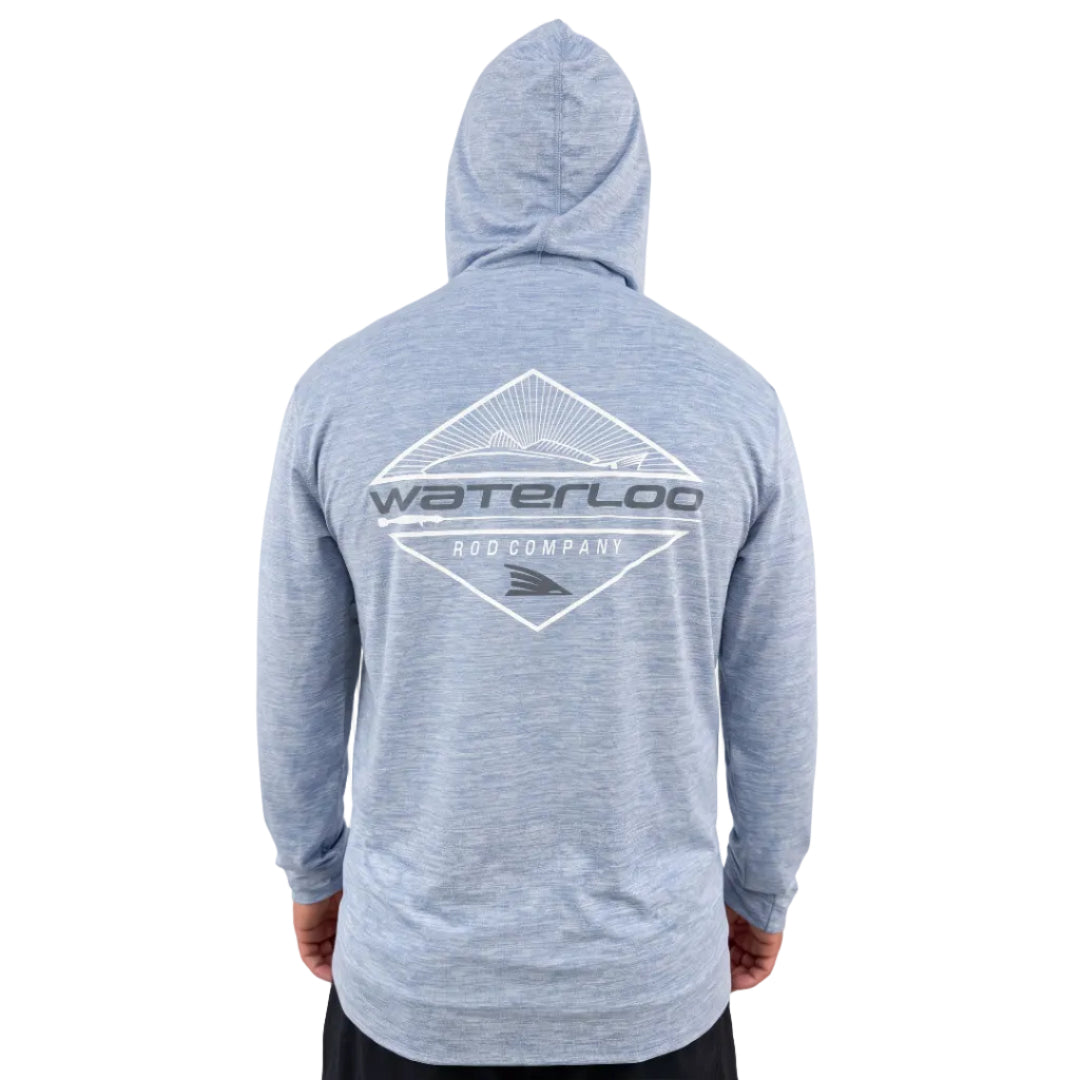 Waterloo Beach Blue Performance Hoodie - Diamond Logo