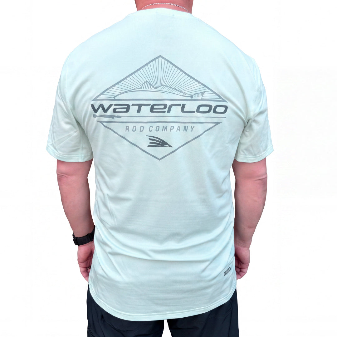 Aftco Air O Mesh Short Sleeve - Hint of Mint - Waterloo Diamond Logo