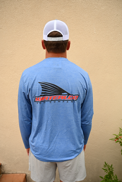 Waterloo Royal Blue Performance Long Sleeve Shirt - Tails Up Logo