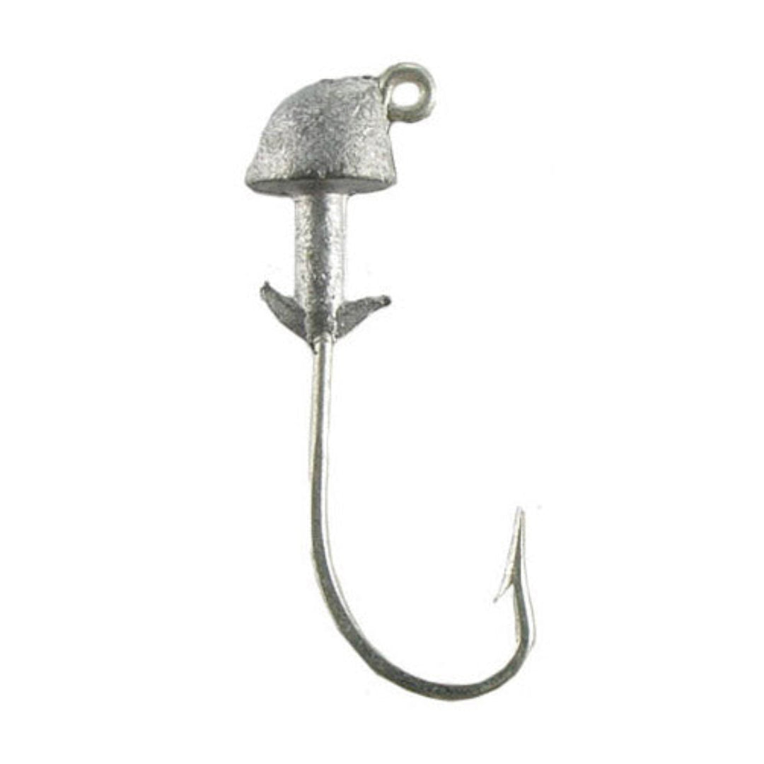 Hogie Shad Head Jighead - Silver Eagle Claw Hooks