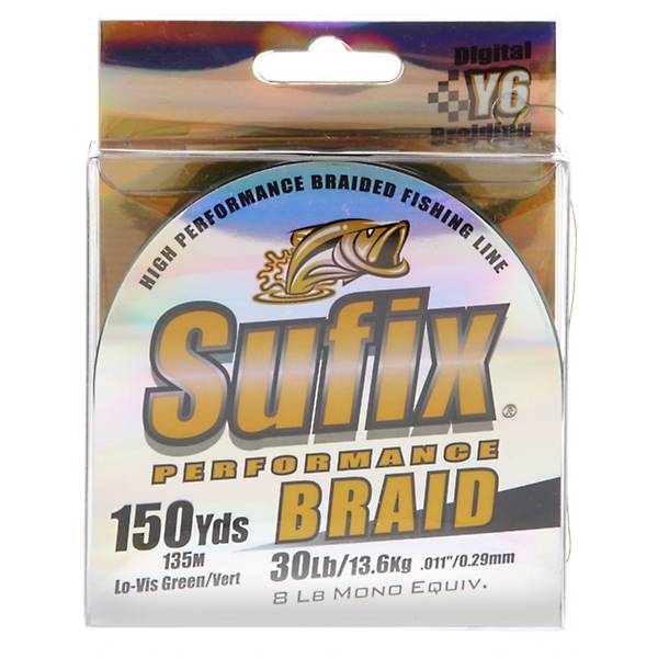 Sufix 832 Advanced Superline 30lb Braid Low-Vis Green