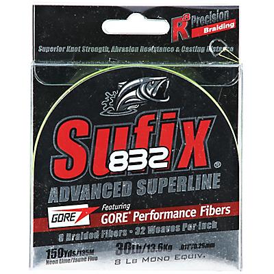 partir SURE LINEα Sufix 832 Advanced Superline 30LB Braid Low-Vis Green – Waterloo Rods