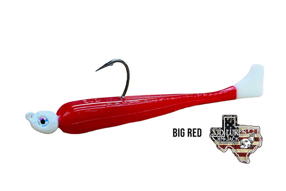3JD Lures 4.50" Inverted Paddletail (6 Count)- Multiple Colors