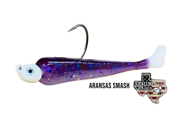 3JD Lures 4.50" Inverted Paddletail (6 Count)- Multiple Colors