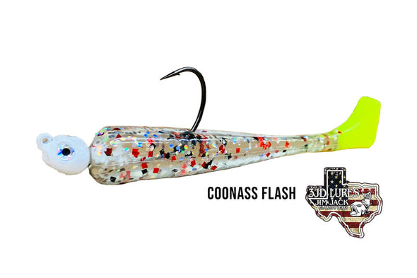 3JD Lures 4.50" Inverted Paddletail (6 Count)- Multiple Colors