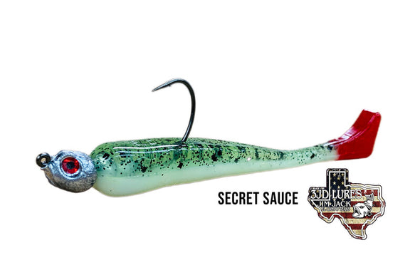 3JD Lures 4.50" Inverted Paddletail (6 Count)- Multiple Colors