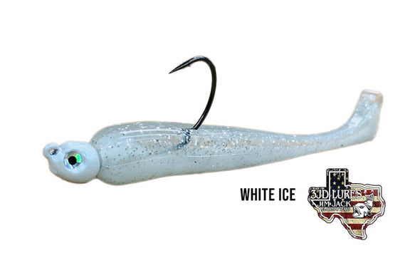 3JD Lures 4.50" Inverted Paddletail (6 Count)- Multiple Colors