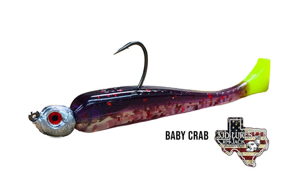 3JD Lures 4.50" Inverted Paddletail (6 Count)- Multiple Colors