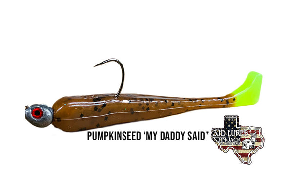 3JD Lures 4.50" Inverted Paddletail (6 Count)- Multiple Colors