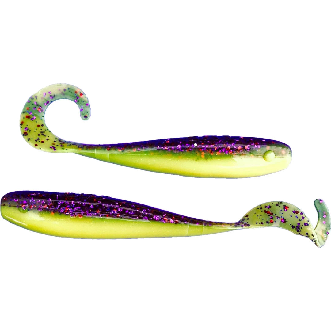 A.M. Fishing - Garlic Infused Soft Plastics, Size: 4in - 8pk, Beige