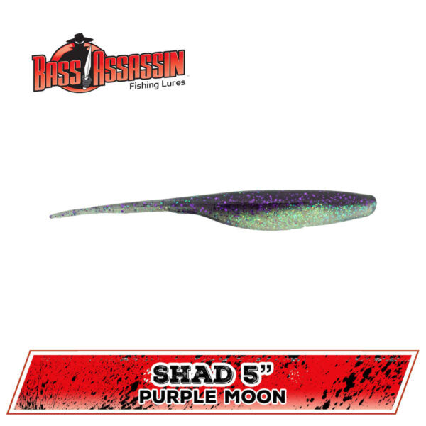 Bass Assassin Saltwater Shad- 5" 8 CT