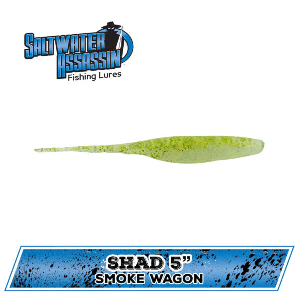 Bass Assassin Saltwater Shad- 5" 8 CT