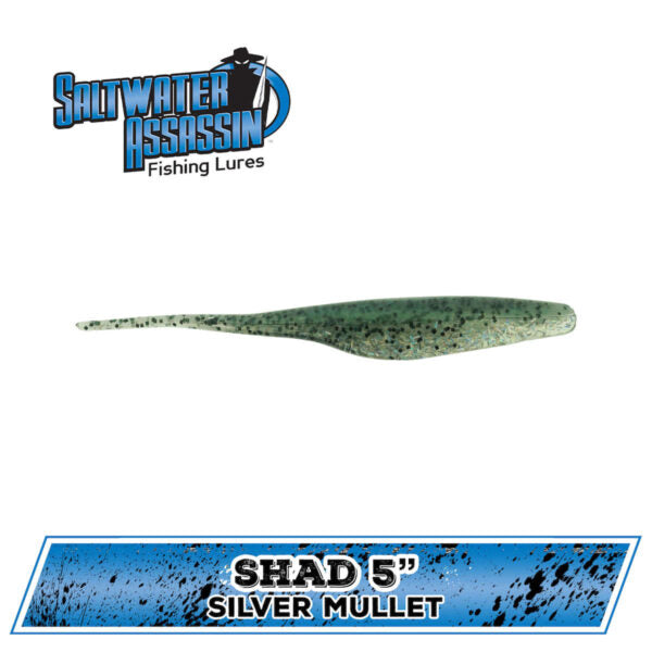 Bass Assassin Saltwater Shad- 5" 8 CT