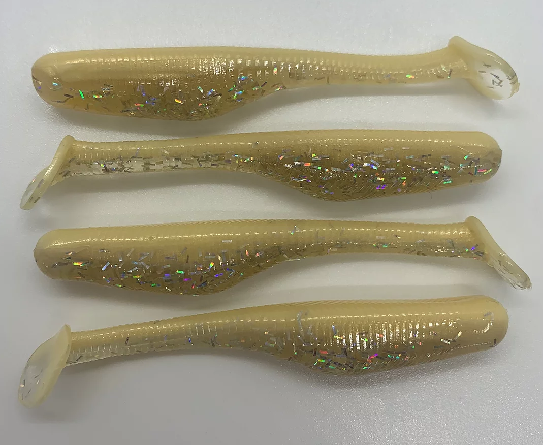 Down South Lures Burner Shad, Bone Diamond