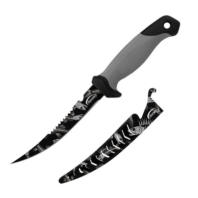Danco Tournament 6" Flex Knife - Black Fish Skeleton