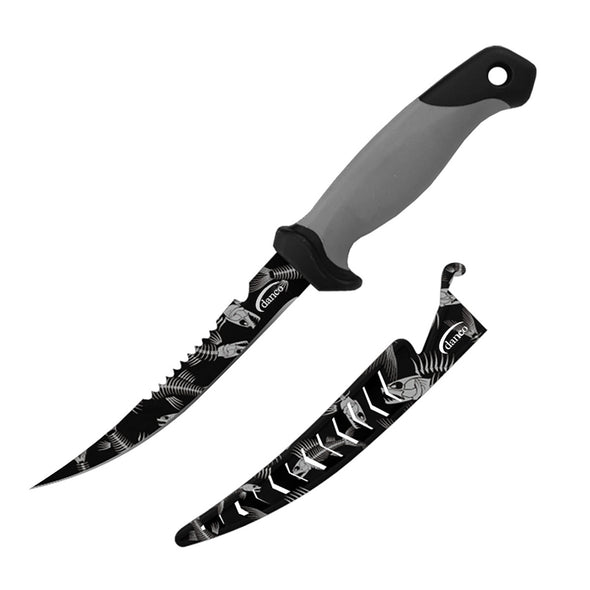 Danco Tournament 6" Flex Knife - Black Fish Skeleton
