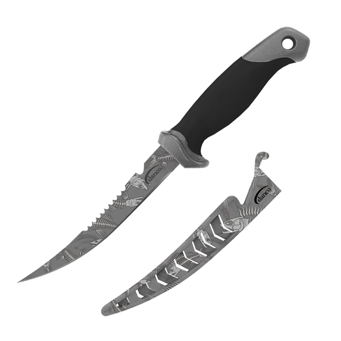 Danco Tournament 6" Flex Knife - Grey Fish Skeleton