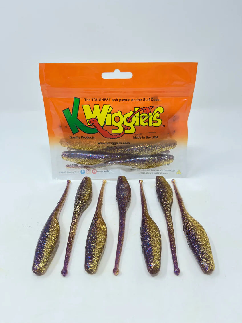 KWIGGLERS Ball Tail Shad 7 Pack (Multiple Colors)