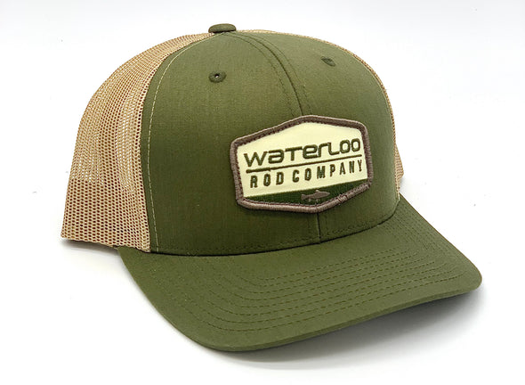 Waterloo Army Green and Khaki Cap - Badge Patch