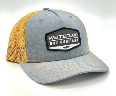Waterloo Heather Grey and Amber Gold Cap - Badge Patch Logo