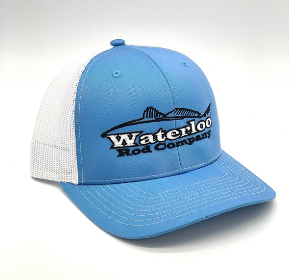 Waterloo Light Blue and White Cap - Red Fish Logo