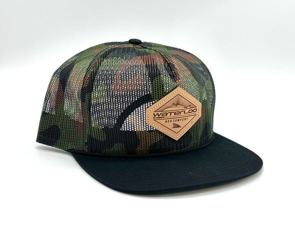 Waterloo Camo Full Mesh Cap - Leather Patch