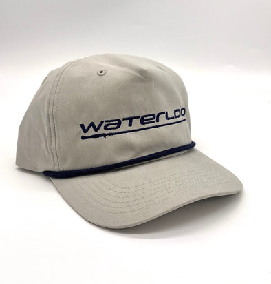 Waterloo Light Gray with Navy Rope Cap - White Performance Logo