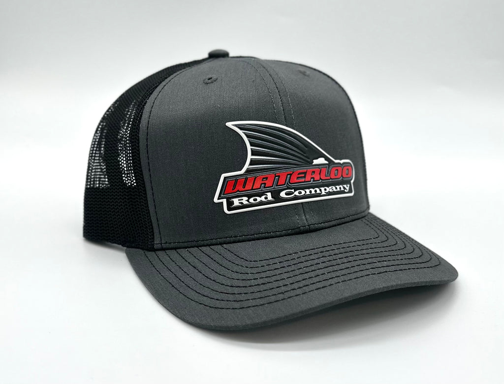 Waterloo Charcoal and Black Cap - Tails Up Rod Company Logo – Waterloo Rods