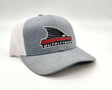Waterloo Heather Grey and White Cap - Tails Up Outfitters Logo