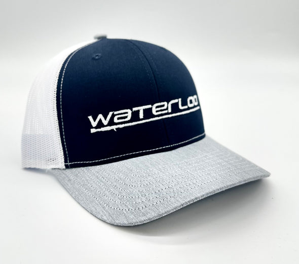 Waterloo Navy/White/Heather Grey Cap - White Performance Logo