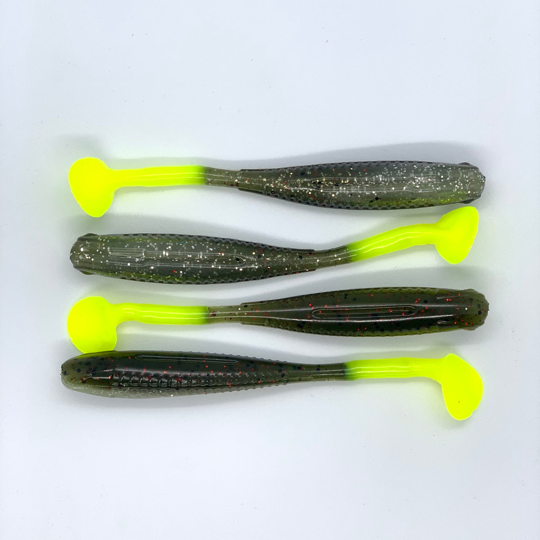 callon tails fishing lures Cotton Cordell Red Fin 7 inch / Black/Chrome and walleye Knockin' Tail Lures - 4"