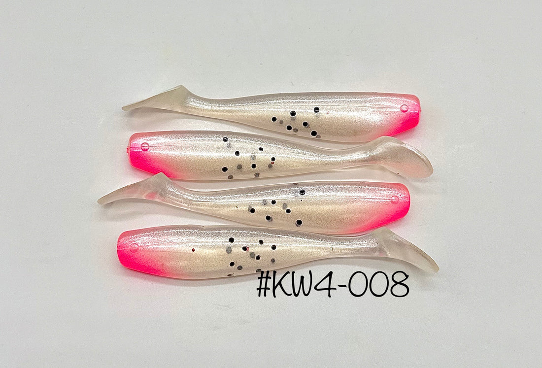 Custom KWigglers -4 Inch Paddle Tail