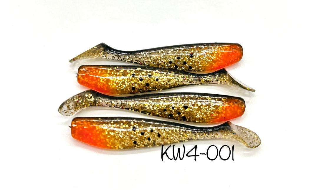Custom KWigglers -4 Inch Paddle Tail