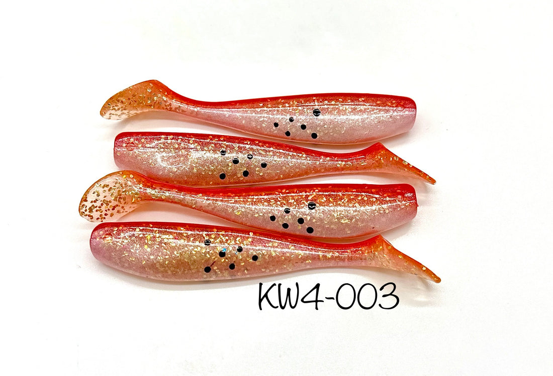 Custom KWigglers -4 Inch Paddle Tail