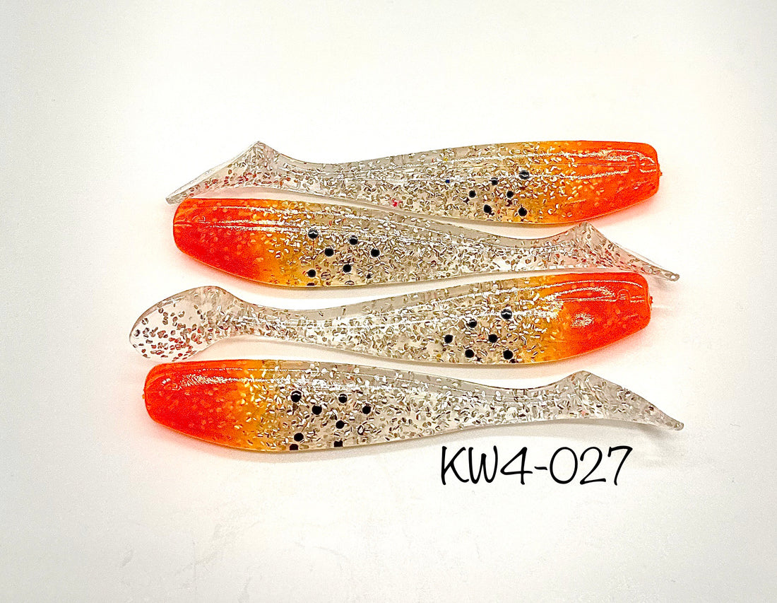 Custom KWigglers -4 Inch Paddle Tail