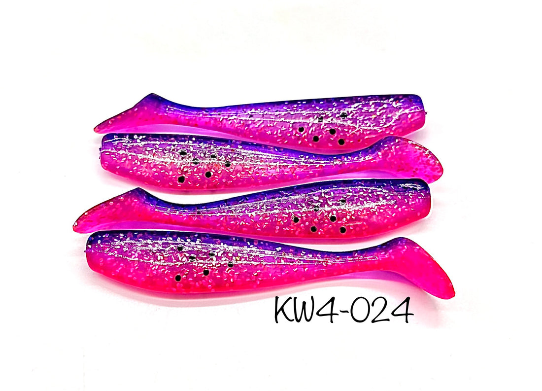 Custom KWigglers -4 Inch Paddle Tail