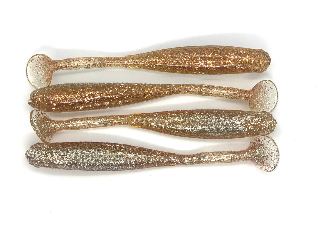 callon tails fishing lures Cotton Cordell Red Fin 7 inch / Black/Chrome and walleye Knockin' Tail Lures - 4"