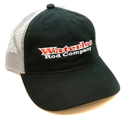 Waterloo Black and Charcoal Unstructured Cap - Red and White Original Logo
