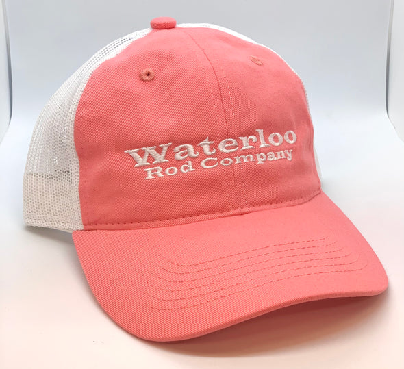 Waterloo Melon and White Unstructured Cap - White Original Logo