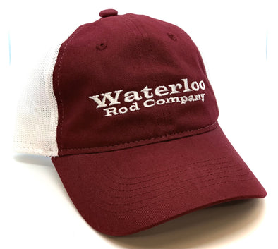 Waterloo Maroon and White Unstructured Cap