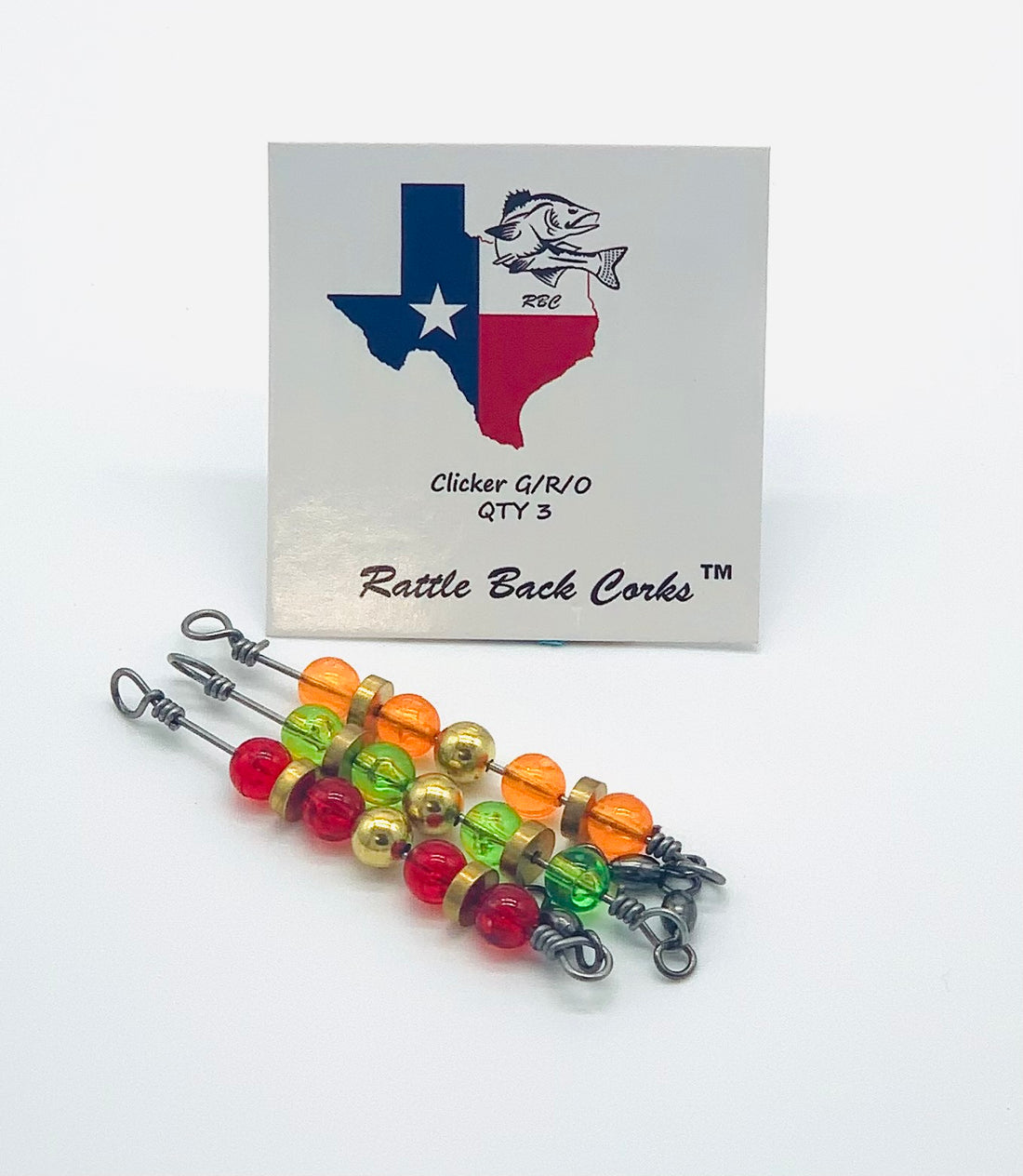 Rattle Back Croaker Clicker 3 Pack - Red/Green/Orange