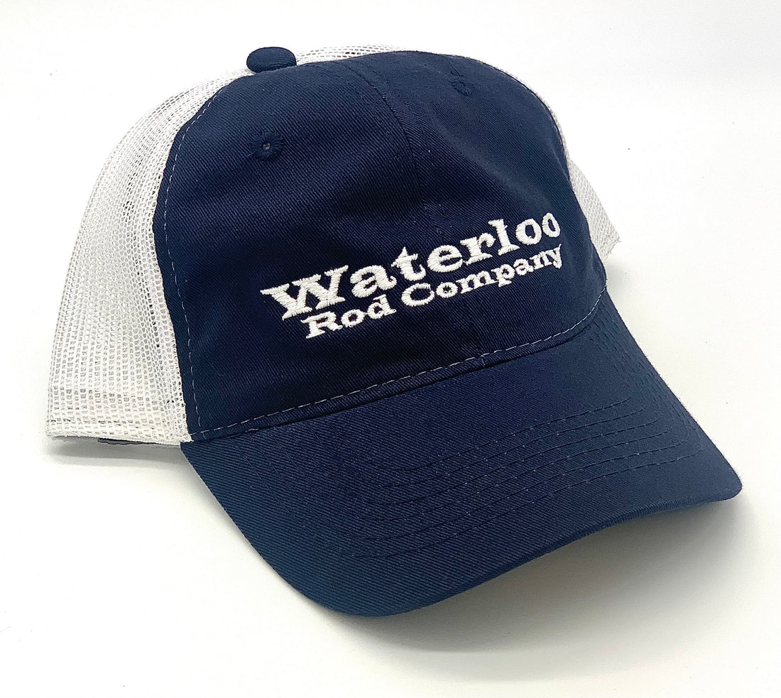 Waterloo Navy and White Unstructured Cap