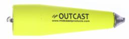 Midcoast Outcast Popper - 4in - Chartreuse