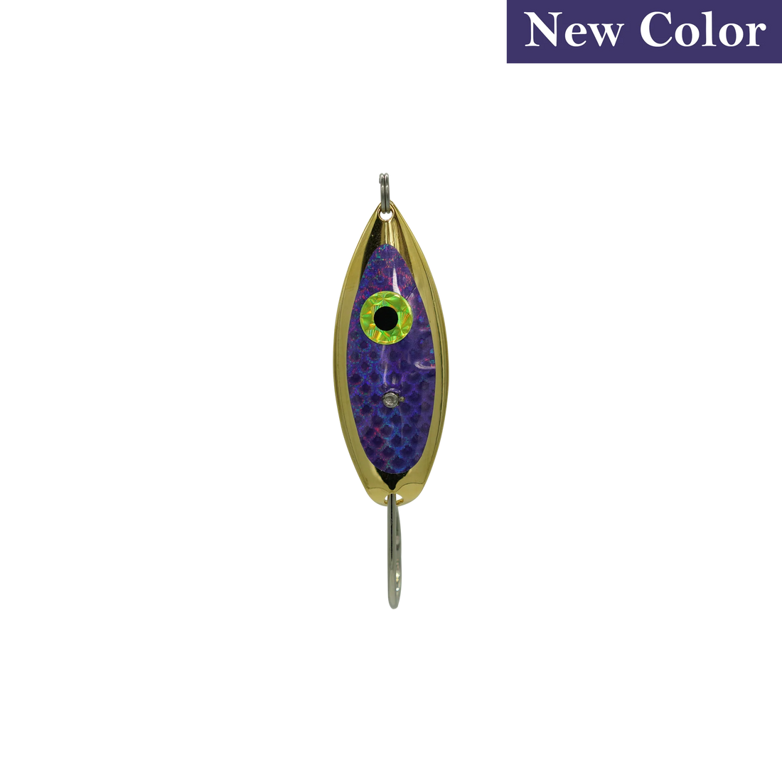 Aqua Dream Weedless Spoon -1/4oz - Gold w/Purple Prism Scale